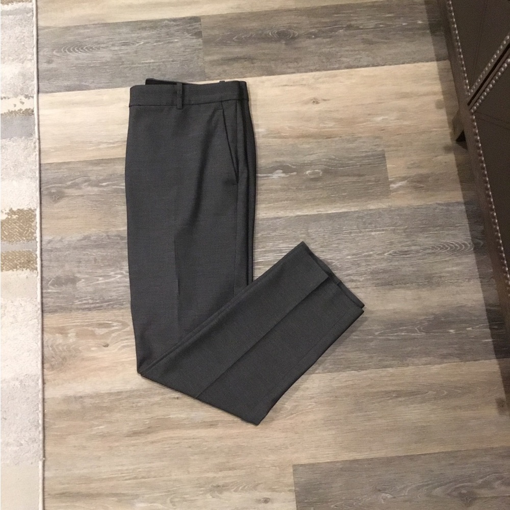 Ann Taylor Straight Leg Dress Pants in Charcoal Gray